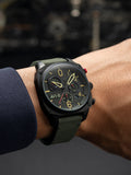 Hawker Hunter Retrograde Chronograph Green Dial / Leather | Green Dial