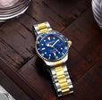 Aquadiver Blue Dial/ Silver Gold Stainless Steel Swiss Auto | Blue Dial