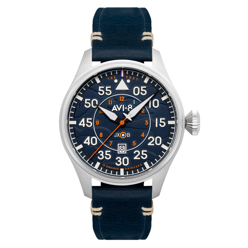 Hawker Hurricane Clowes Automatic Blue / Leather | Blue Dial