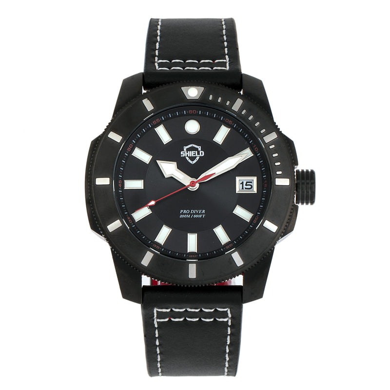 Shaw Pro Diver, 20ATM, Screw Down Crown, Swiss Super Lume Black/ | Black Dial