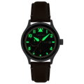Mckellar Dual Time Black / Leather | Black Dial