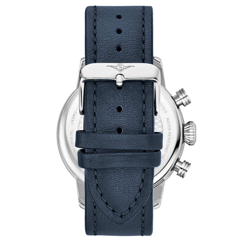 Aviator Blue/ Leather | Blue Dial