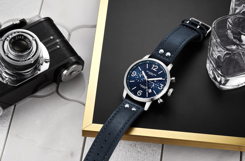 Aviator Blue/ Leather | Blue Dial