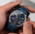 Coningham Chronograph Blue / Leather | Blue Dial