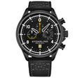 Aviator 929 Black/Leather | Black Dial