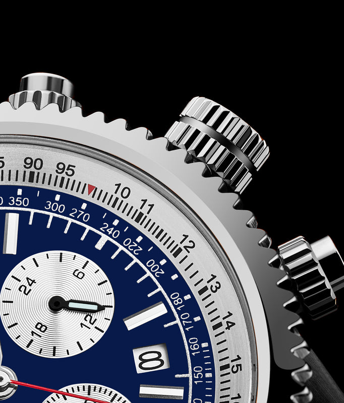 Monaco 4015 Silver Silver/Stainless Steel | Blue Dial