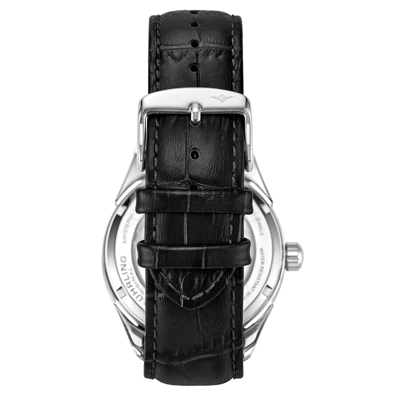 Legacy Automatic 943A Watch Black/Leather | Silver Dial