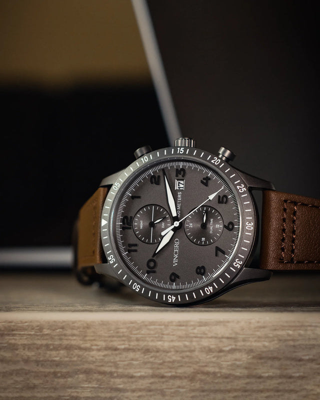 THE ALTITUDE - GUNMETAL/WALNUT | Gunmetal Dial
