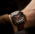 ATLAS DUAL TIME CHRONOGRAPH BLACK / LEATHER | Black Dial