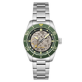 Croft 42 Skeleton Automatic Green / Stainless Steel | Black Dial