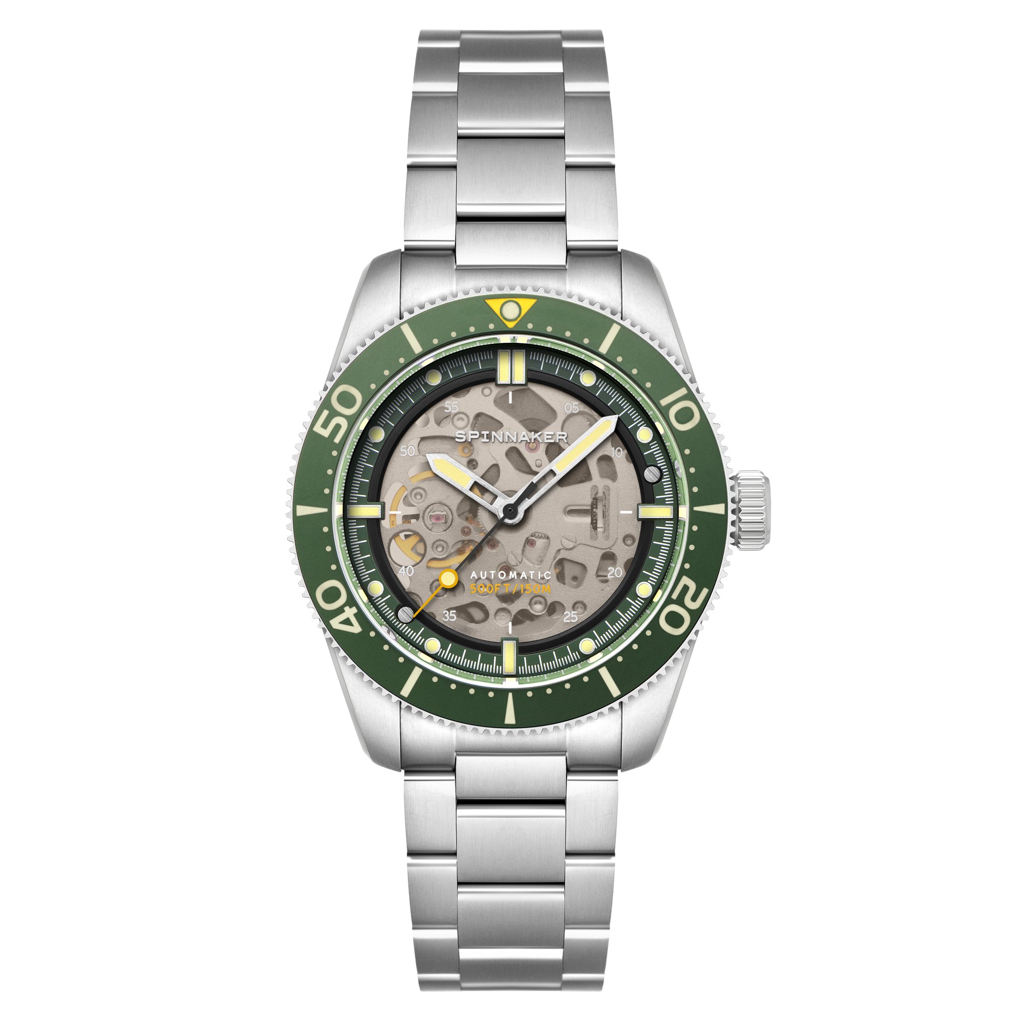 Croft 42 Skeleton Automatic Green / Stainless Steel | Black Dial