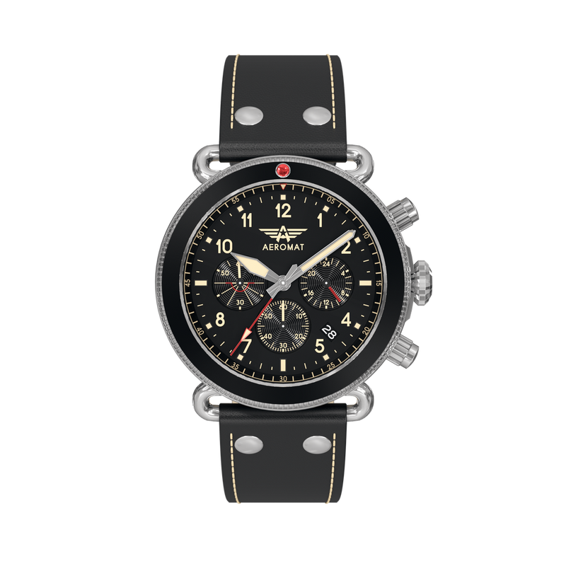 VDN Black Leather 45mm Black - {Extended Ship Time} |  Dial