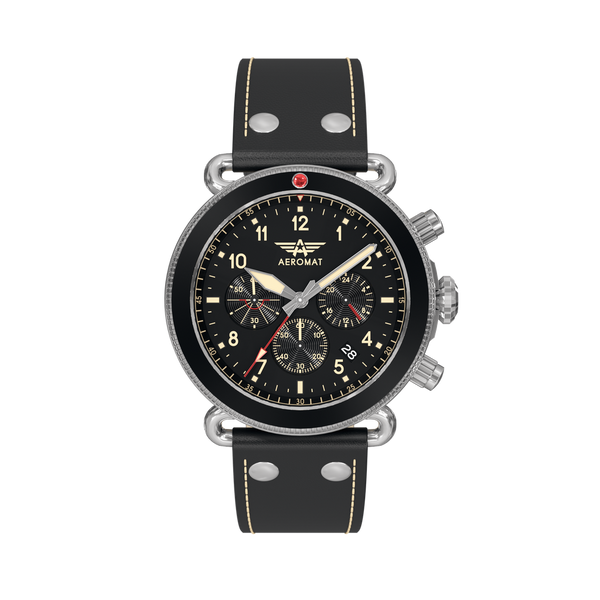 VDN Black Leather 45mm Black - {Extended Ship Time} |  Dial
