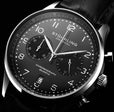 GR1-Q Quartz 42mm Chronograph Black/Leather | Gunmetal Dial