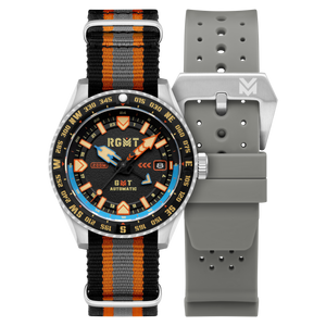 Dragoon GMT Automatic Black Dial / Multicolor Nylon Strap Black Dial