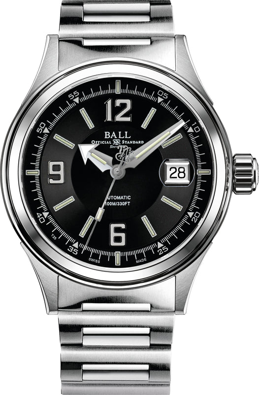 Fireman Racer Black Dial with Stainless Steel Strap