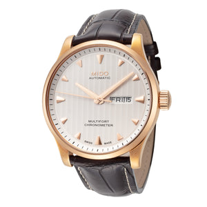 Mido 42mm / Brown / Silver | Silver Dial