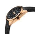 Five Points Gevril Selita SW200 Swiss Made Five Points Watch Italian Black Leather | Black Dial
