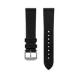 STRAP, 22mm, LEATHER, CROSS HATCH, BLACK, STEEL BUCKLE, XL ITALIAN LEATHER, CROSS HATCH