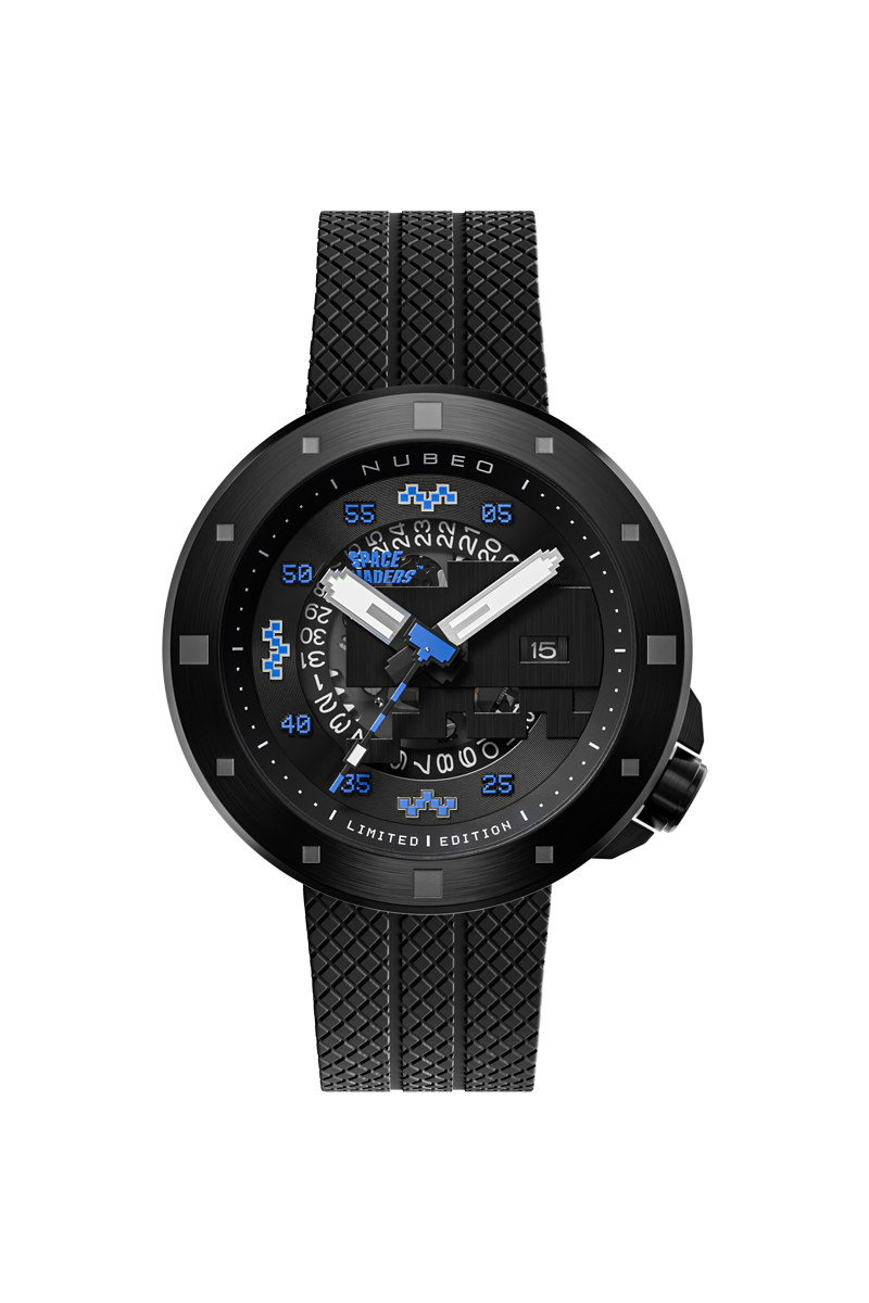 Cassini Automatic Space Invaders Limited Edition Black & Blue / Black | Black Dial