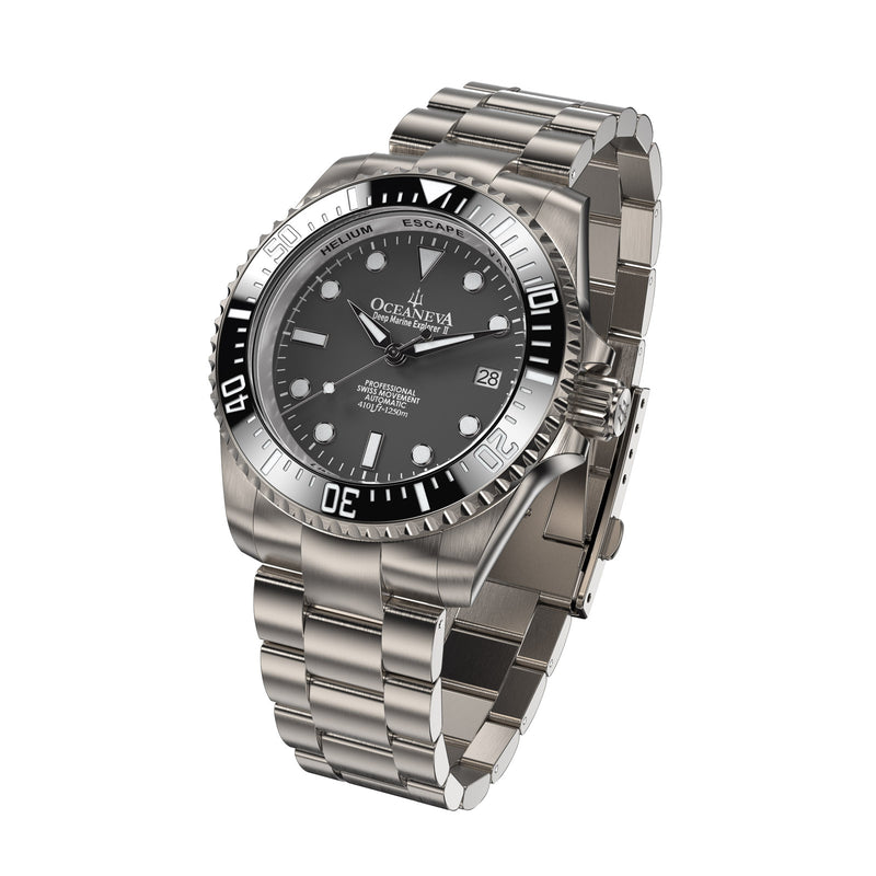 TITANIUM Swiss Automatic SW200 Deep Marine Explorer II