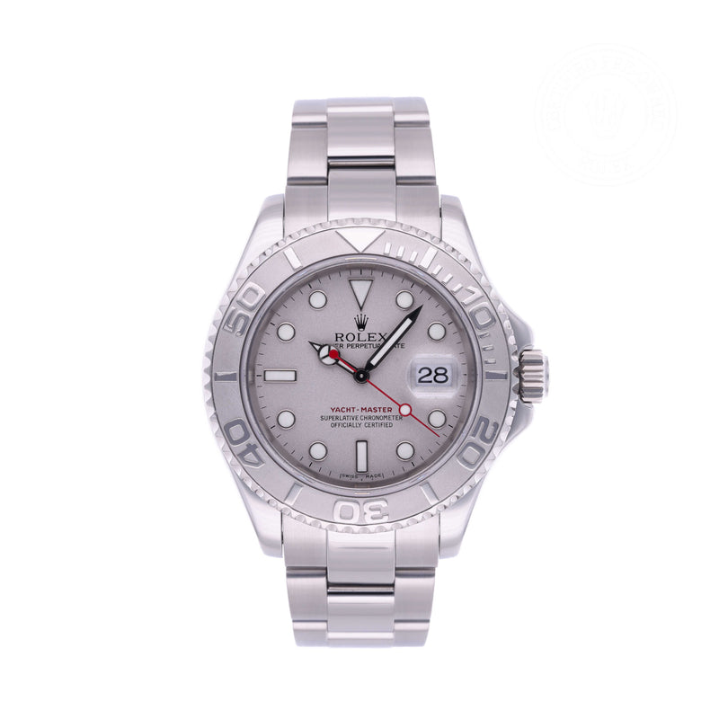 Pre-Owned Rolex Oyster Perpetual Yacht Master 40mm Platinum Dial-ref. 16622