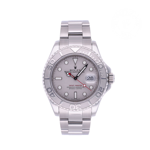 Pre-Owned Rolex Oyster Perpetual Yacht Master 40mm Platinum Dial-ref. 16622