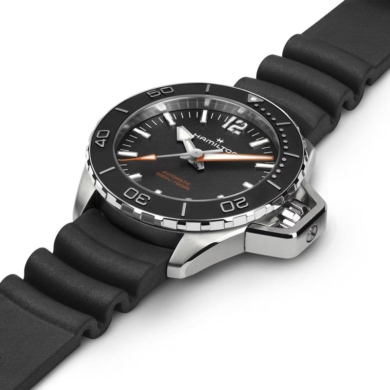 Khaki Navy Black/Rubber | Black Dial