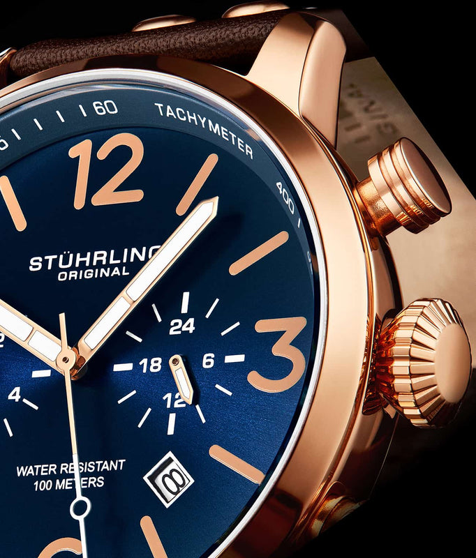 Aviator Blue Dial/ Brown Leather | Blue Dial