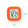 Compact Alarm Clock with Temperature and Date Clock, LCD, Alarm, Mini, Orange (25/50)