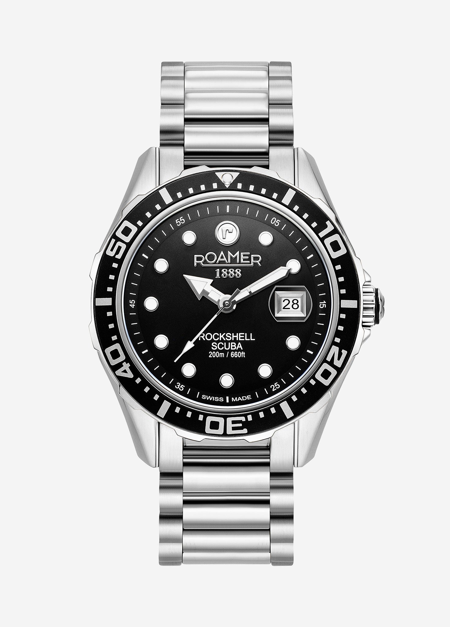 Roamer Rockshell Mark III Scuba Ronda 515 Movement Black Dial