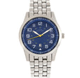 Garrison Bracelet Watch w/Date Silver/Blue | Blue Dial