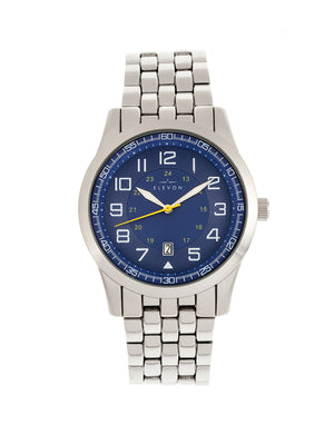 Garrison Bracelet Watch w/Date Silver/Blue | Blue Dial