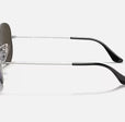 AVIATOR MIRROR MENS / MATTE SILVER-DARK GREY MIRROR POLAR |  Dial