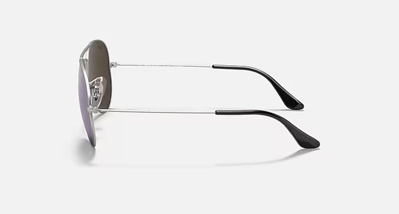 AVIATOR MIRROR MENS / MATTE SILVER-DARK GREY MIRROR POLAR |  Dial