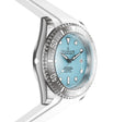 Damascus Swiss Automatic SW200 Deep Marine Explorer II Damascus/Light Blue Dial/White Strap | Light-blue Dial