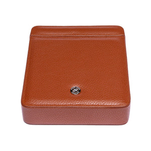 Berkeley Leather Two-Watch Holder Slipcase Tan