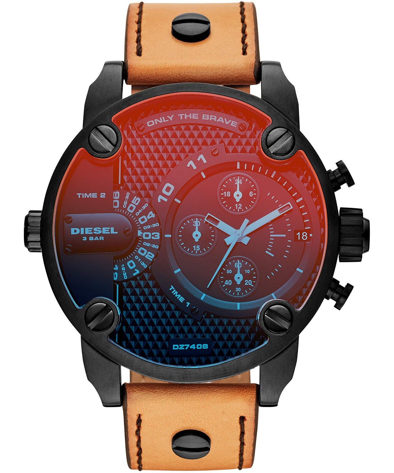 リトルダディー Little Daddy 52mm / Black / Brown | Black Dial – Watch Gang