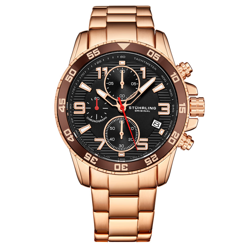 Monaco Rose Gold/Stainless Steel | Black Dial