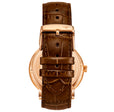 Symphony Rose Gold case/Leather strap/ Brass Dial | Black Dial