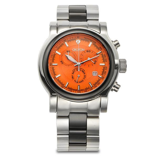 MILLENIUM Croton Men's Swiss Quartz Stainless Steel & Ceramic "Millenium" Chronograph Watch  |  Dial