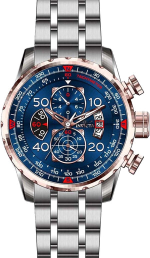 Aviator Chronograph Blue Dial / Silver Stainless Steel Bracelet Blue Dial