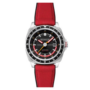 Overdrive Automatic Black / Red Canvas Black Dial