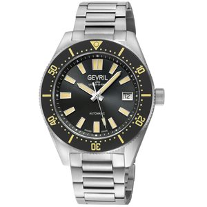 Mariner's Row Black Sunray Dial 316L Stainless Steel Satin Bracelet Black Ceramic Bezel 42mm Black Dial