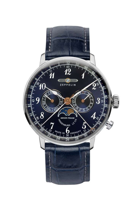 LZ 129 Hindenburg Mondphase Blue | Blue Dial