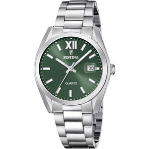 Acero clasico Green / Stainless Steel Green Dial