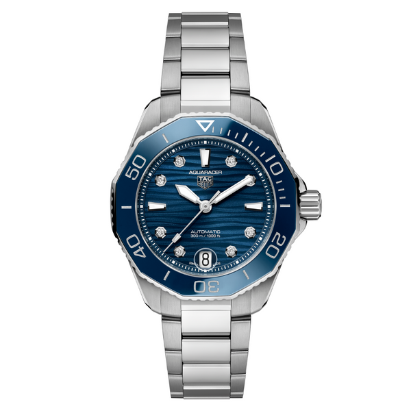 TAG HEUER AQUARACER PROFESSIONAL 300, 36MM, W/R 300M, STEEL CASE AND BRACELET, BLUE DIAL Blue Dial | Blue Dial