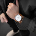 The Chrono S2 40mm Silver/Tan | White Dial