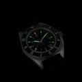 NAV, DATE, AUTO, SAPH, NGM, COL: SS/BKBK NYLON 11" AUTO SSNAV With Date on 12 Ballistic | Black Dial