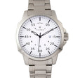 Hughes Watch w/ Date Silver/White | White Dial